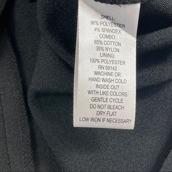 NWT London Times Dress Lace Cowl Neck Cocktail Midi Women's Black Size14W - Picture 7 of 12